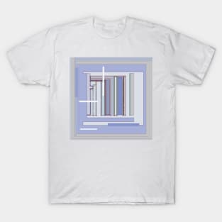 Blue Gray Serenity graphic design in pale tones T-Shirt